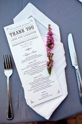 Reception Dinner Menu Header Ideas | Weddings, Etiquette and Advice ...